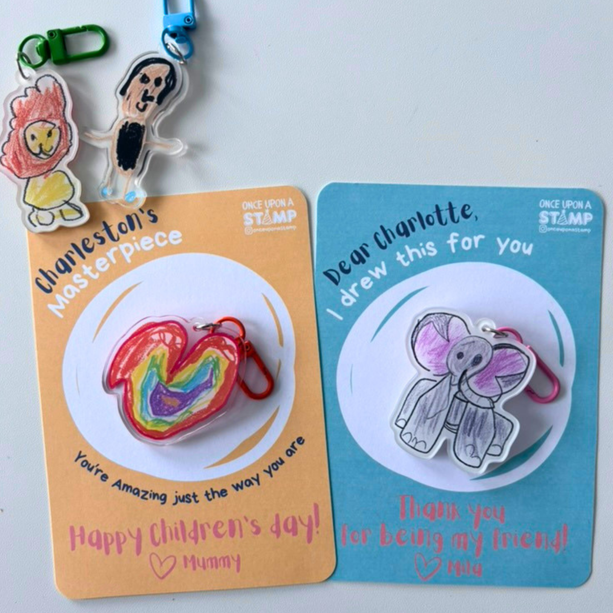 Child’s Drawing Acrylic Keychain